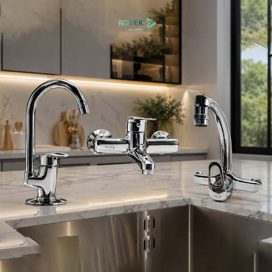 طقم مايا كامل (خلاط حوض - خلاط دش - خلاط مطبخ)
